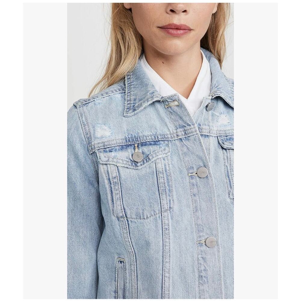 Joe's Women's Standard Trucker Denim Jacket Color: Lotus size small (New) - Picture 4 of 7